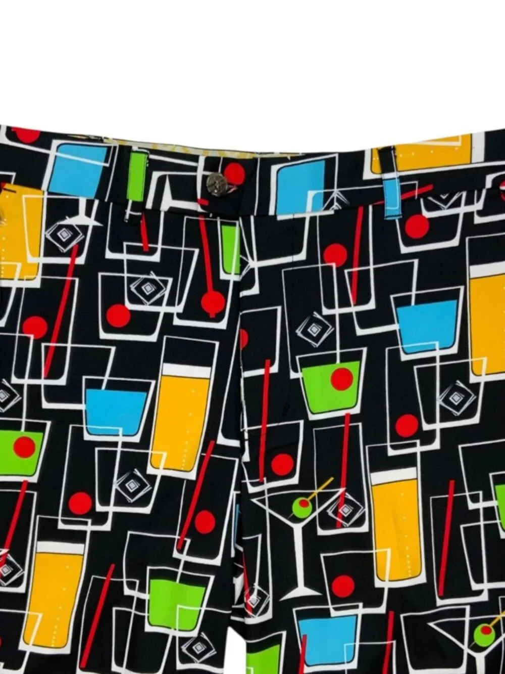 Loudmouth Golf Happy Hour Stretch Tech Shorts 36 Martini NEW